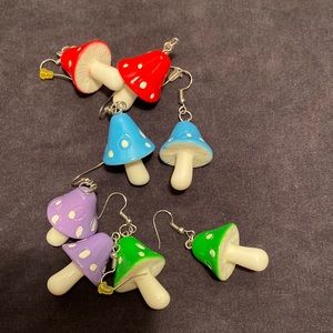Mushroom earring set